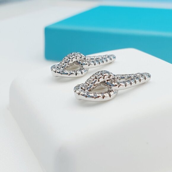 "925 Sterling Silver CZ Beautiful Earrings for Women, 1USPAR4201 - Picture 2 of 11